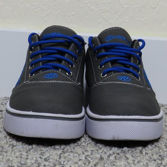 Heelys* Original Single Rear PRO 20 Wheel Gray/Blue Skate Shoes~ Size YTH 6 USA - Picture 2 of 11